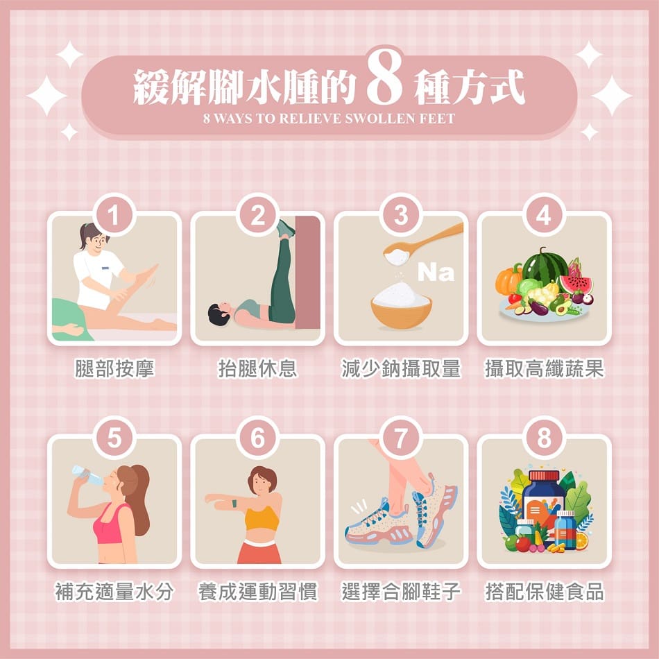 緩解腳水腫的8種方式